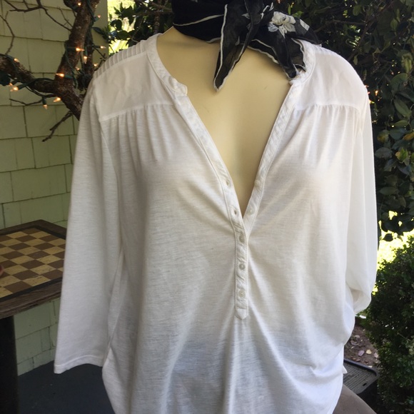FREE ITEM W/PURCHASE Basic White Peasant Shirt - Picture 3 of 6